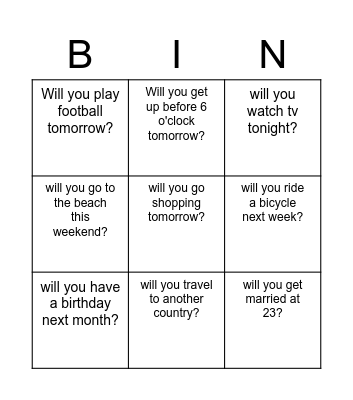 Find Someone Who.... Bingo Card