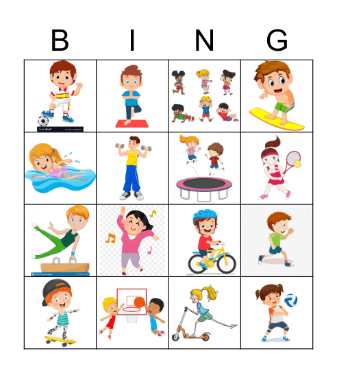 Sporty Bingo Card