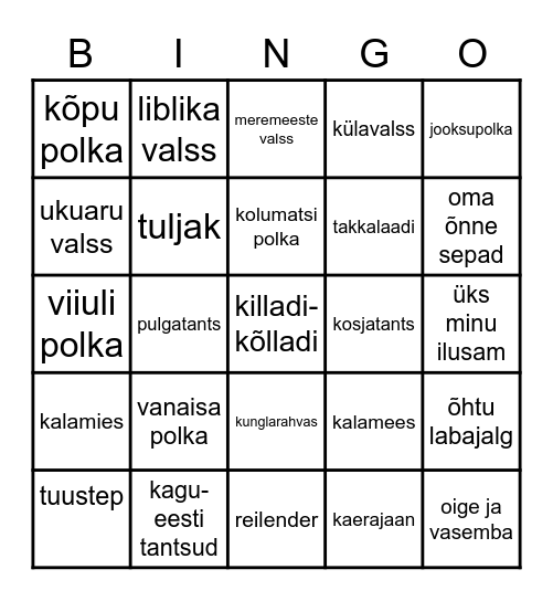 RAHVATANTS Bingo Card