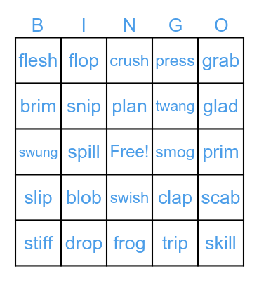 Blend BINGO Card