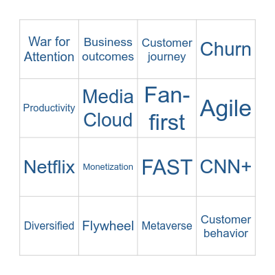 Annual Media Brief Bingo! Bingo Card