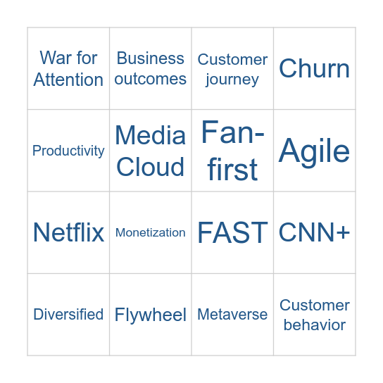 Annual Media Brief Bingo! Bingo Card