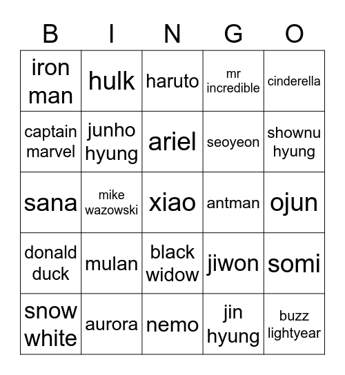 ONG BINGO PT 2 Bingo Card