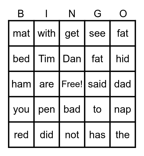The Red Pen Bingo Card