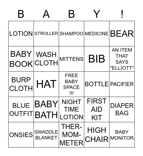 Present Bingo! Bingo Card