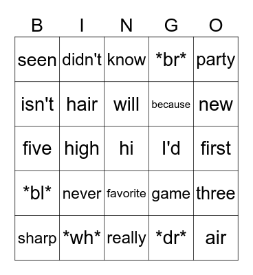 Bingo Card