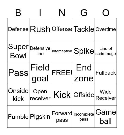 Football bingo maker