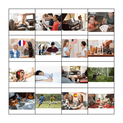 Actividades Bingo Card