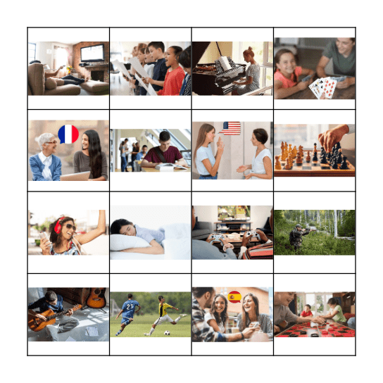 Actividades Bingo Card