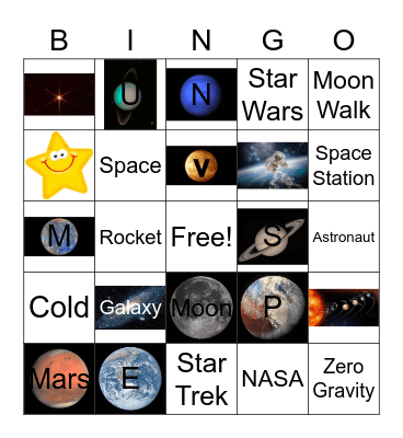 Space Bingo Card