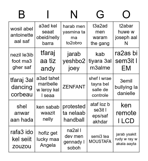 3e C Bingo - 2nd edition Bingo Card