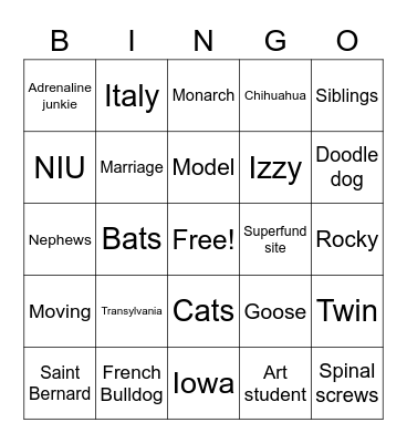 PathA Orientation Bingo Card