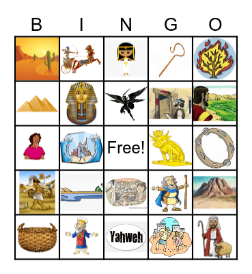 Moses Kids Bingo Card