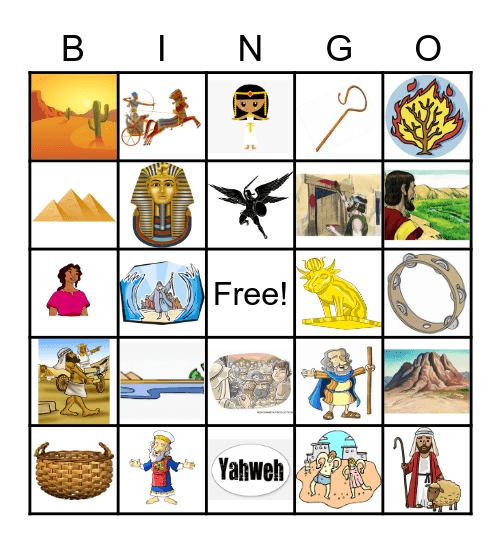 Moses Kids Bingo Card