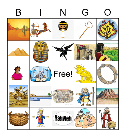 Moses Kids Bingo 2 Bingo Card