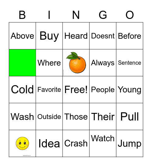 Birthday Bingo Card