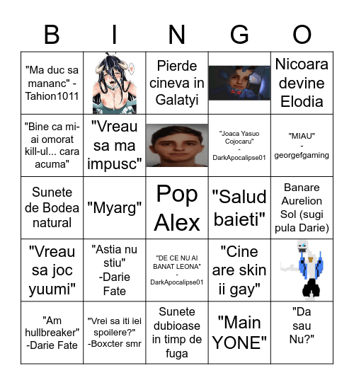 Moment telecom lol(lol) Bingo Card