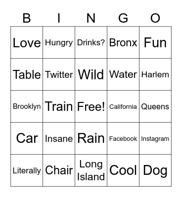 Jess's 30th! Bingo Card