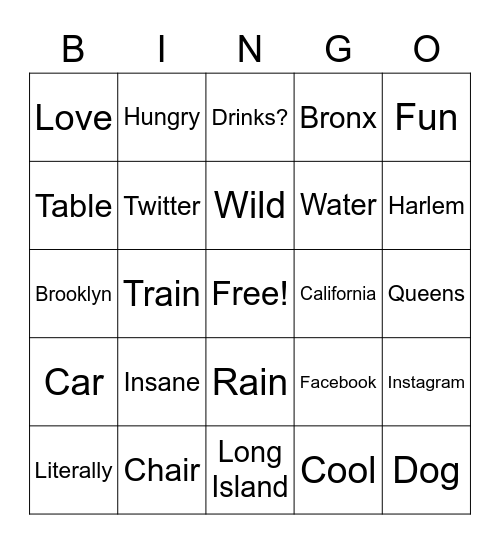 Jess's 30th! Bingo Card