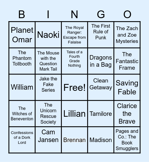 Books You Should Read Bingo Card