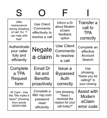 AHT Bingo Card