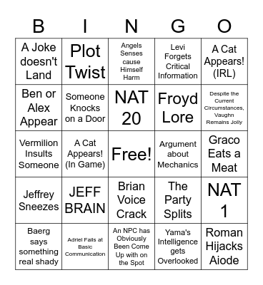 ITF Bingo Card