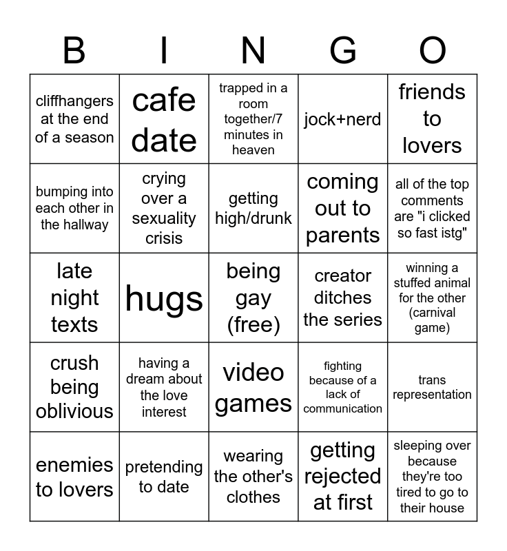 BL bingo Card