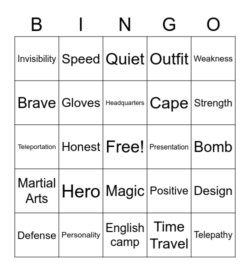 Bingo Card