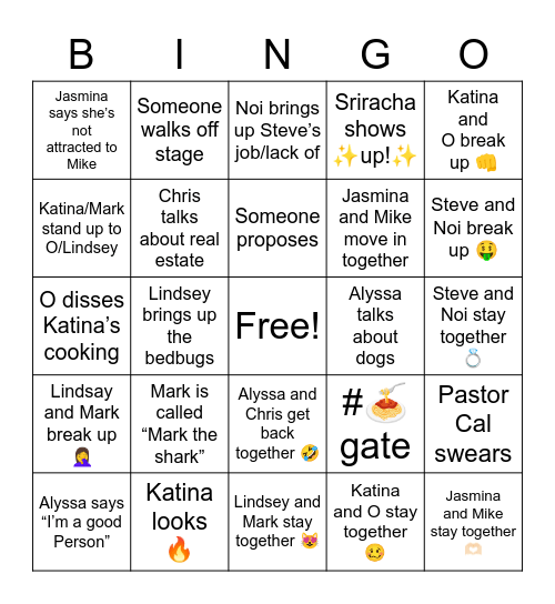 SSDGMAFS #14 Bingo Card