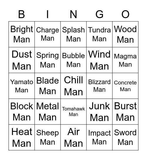 Birb Round 2 (Robot Masters) Bingo Card