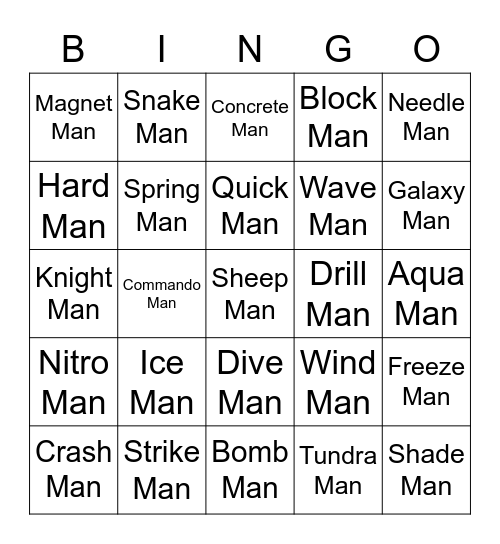 Beryl Round 1 (Robot Masters) Bingo Card