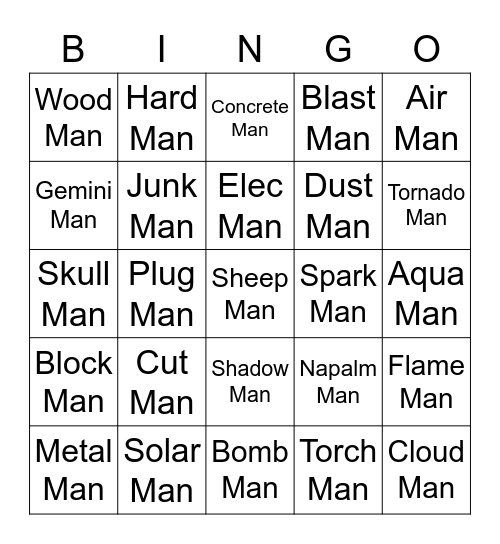 Beryl Round 2 (Robot Masters) Bingo Card