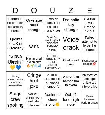 Me English, nicht versteht, let's speak ~dance~ Bingo Card