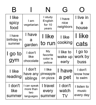 Bingo Card