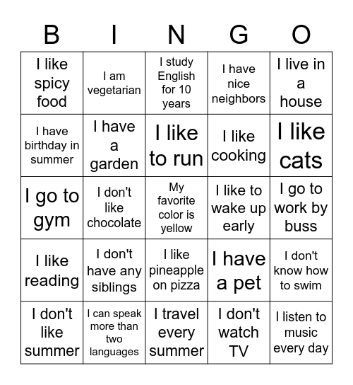 Bingo Card