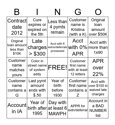 Let's Play Mid Stage Bingo!! Bingo Card