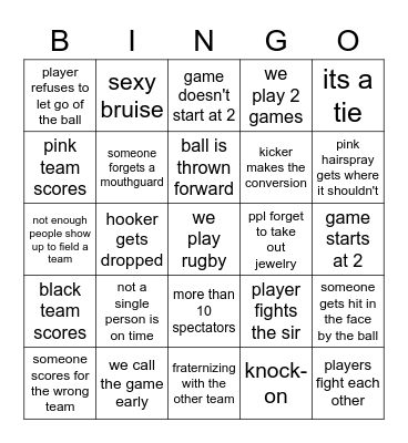 Rhino v Rhino Bingo Card