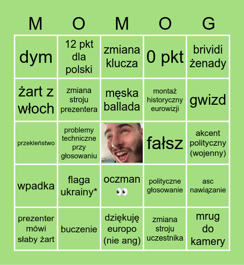 EUROWIZJA Bingo Card