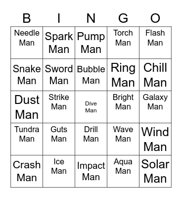 Imp Round 1 [Robot Masters] Bingo Card