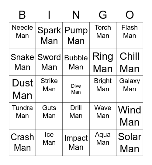Imp Round 1 [Robot Masters] Bingo Card