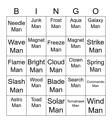 Skull Round 1 [Robot Masters] Bingo Card