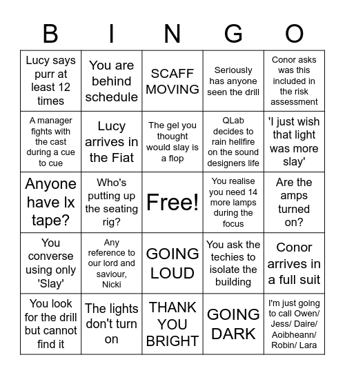 Techie Bingo Card