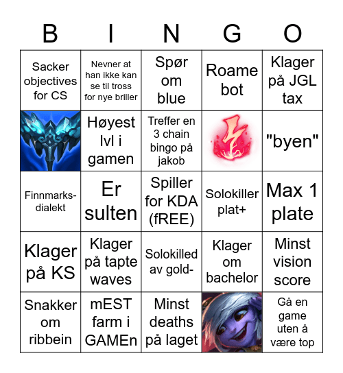 TOBIAS BINAGO BANGO BONN GO Bingo Card