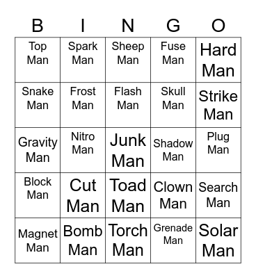 Miso Round 1 [Robot Masters] Bingo Card