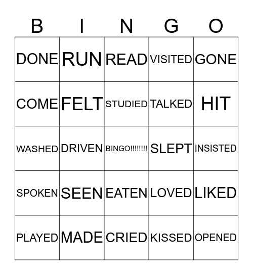 BINGO Card