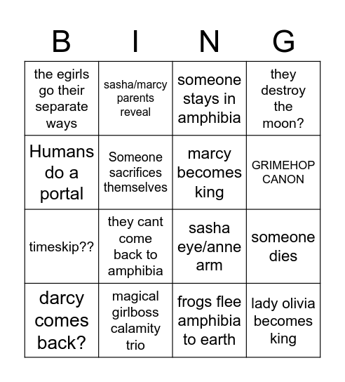 The Hardest Bingo Card