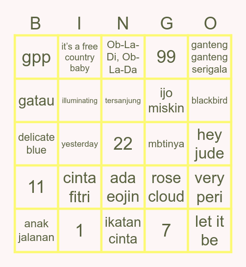 i can win it Bingo Card