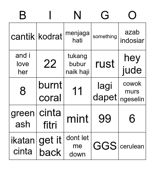 he Bingo Card