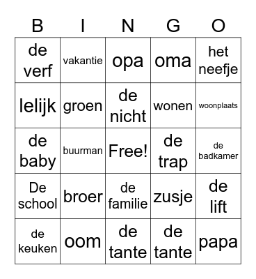 Bingo Card