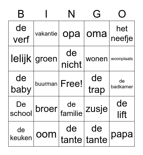 Bingo Card
